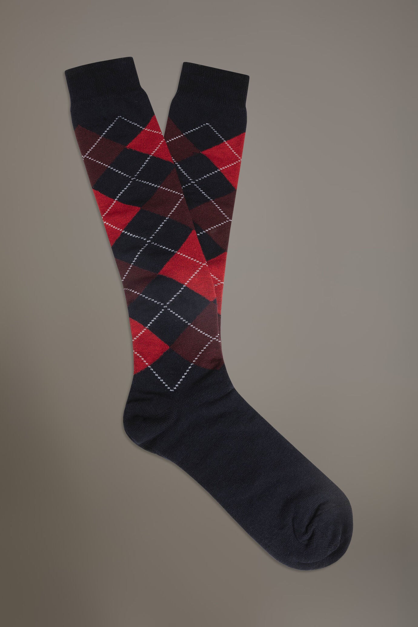 Long socks in stockinette stitch made in Italy