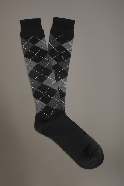Long socks in stockinette stitch made in Italy