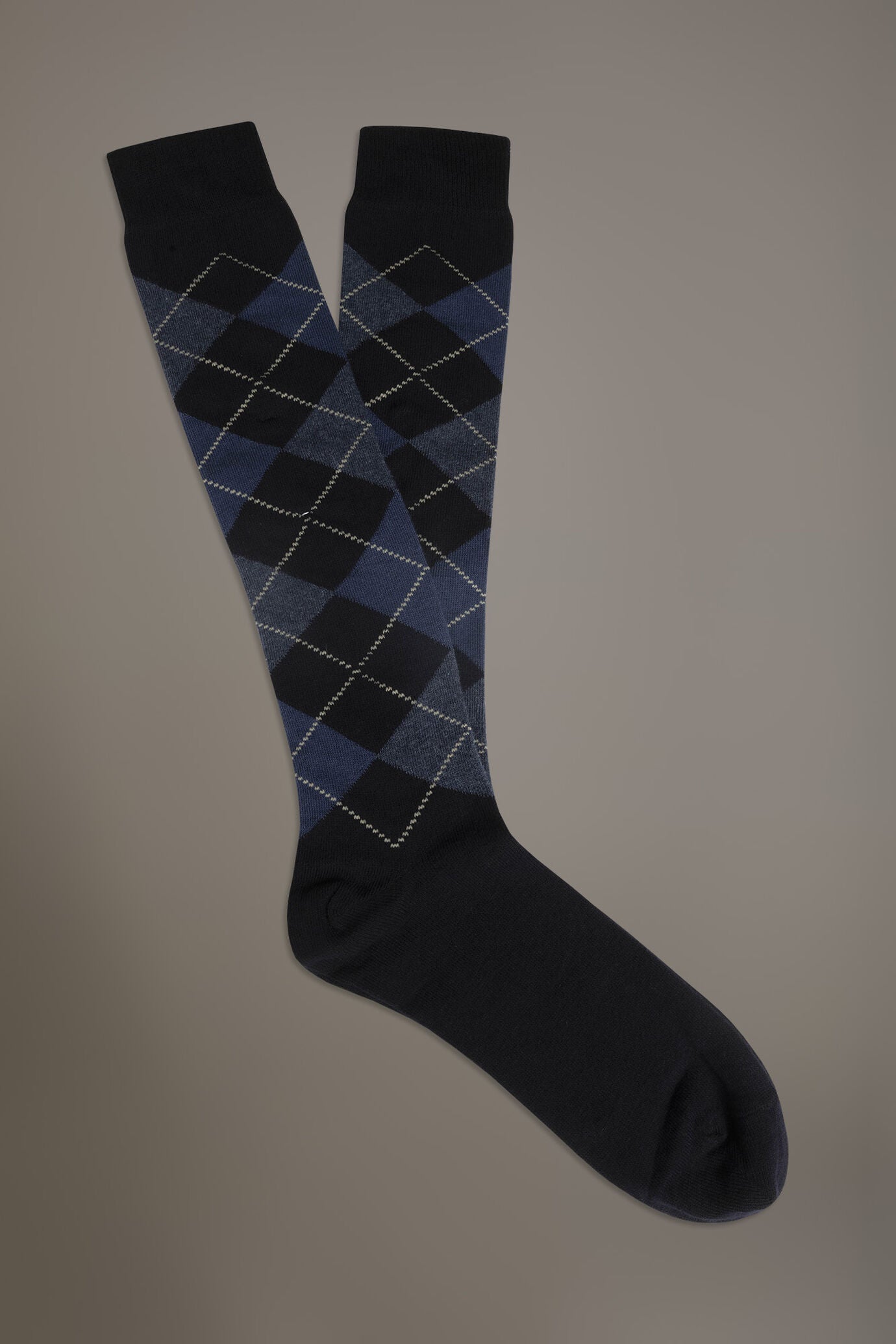 Long socks in stockinette stitch made in Italy