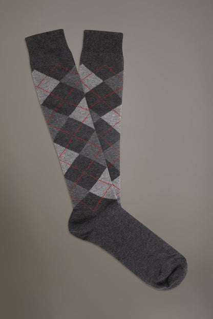 Long socks in ribbed knit made in Italy