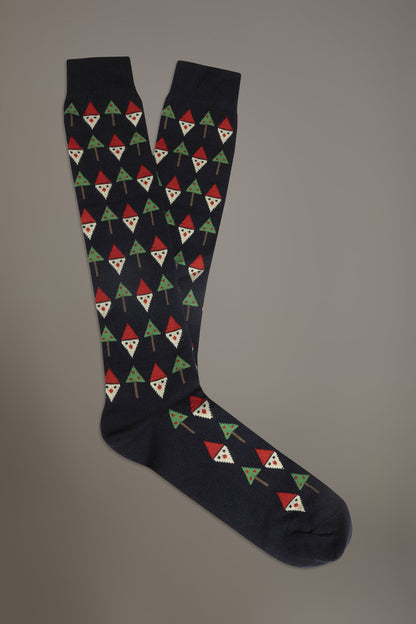 Long socks in stockinette stitch made in Italy