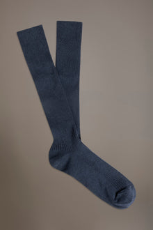 Long socks in ribbed knit made in Italy