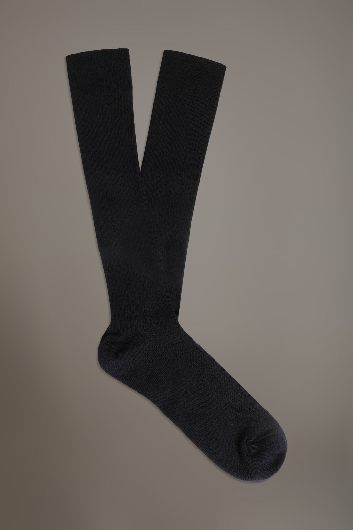 Long socks in ribbed knit made in Italy
