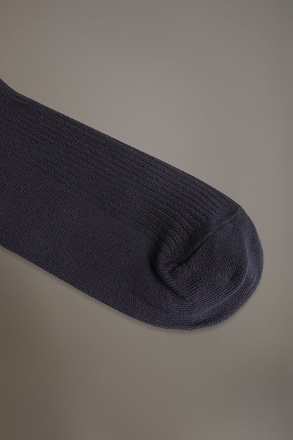 Long socks in ribbed knit made in Italy