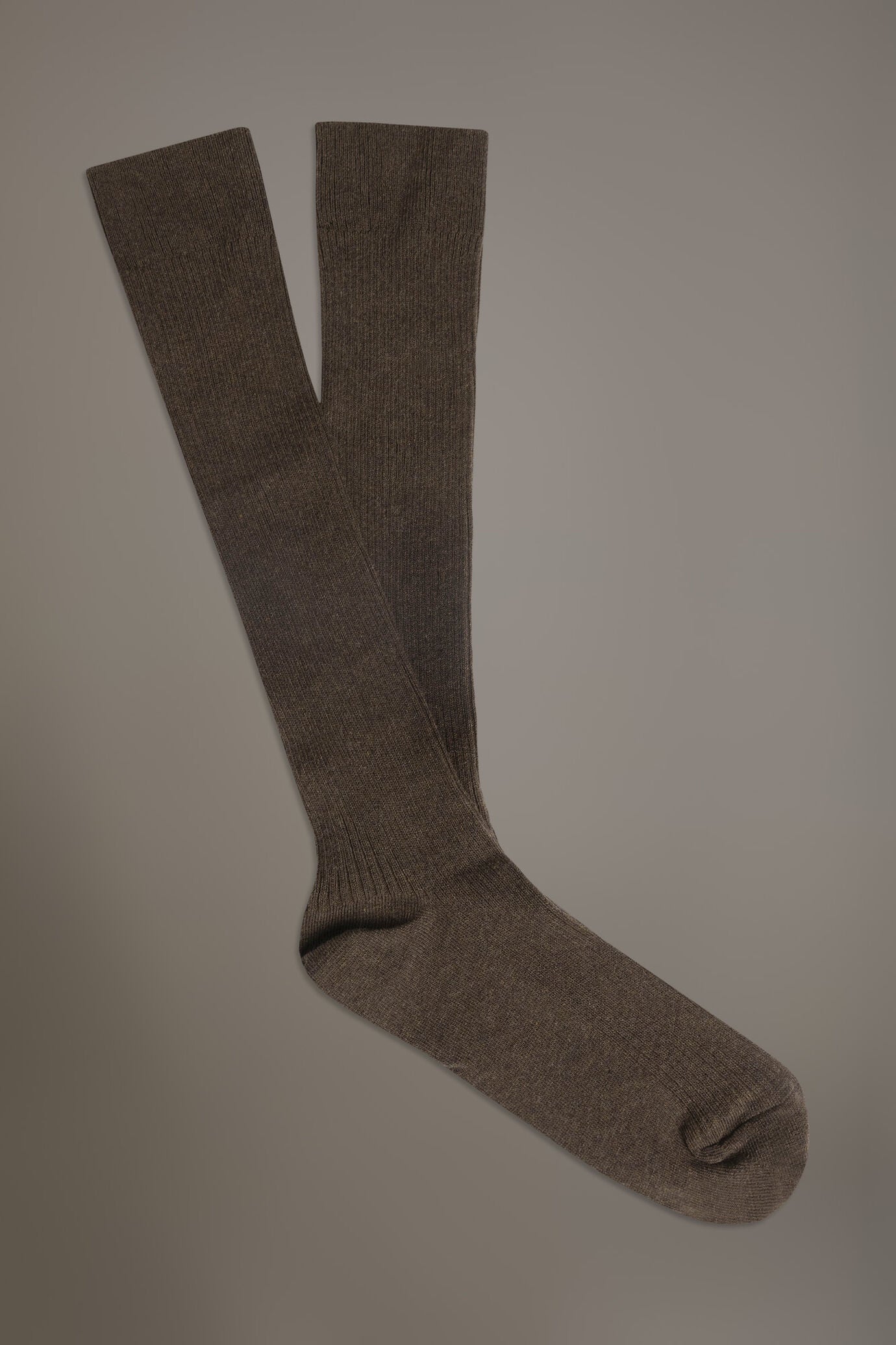 Long socks in ribbed knit made in Italy