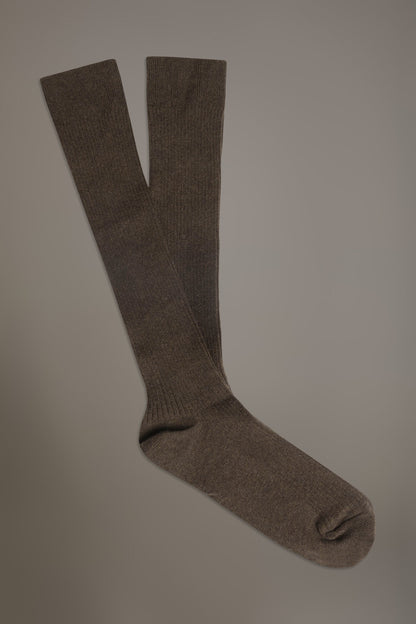 Long socks in ribbed knit made in Italy