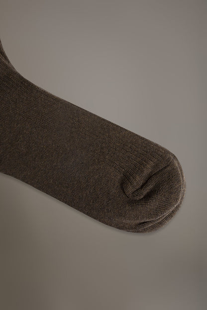 Long socks in ribbed knit made in Italy