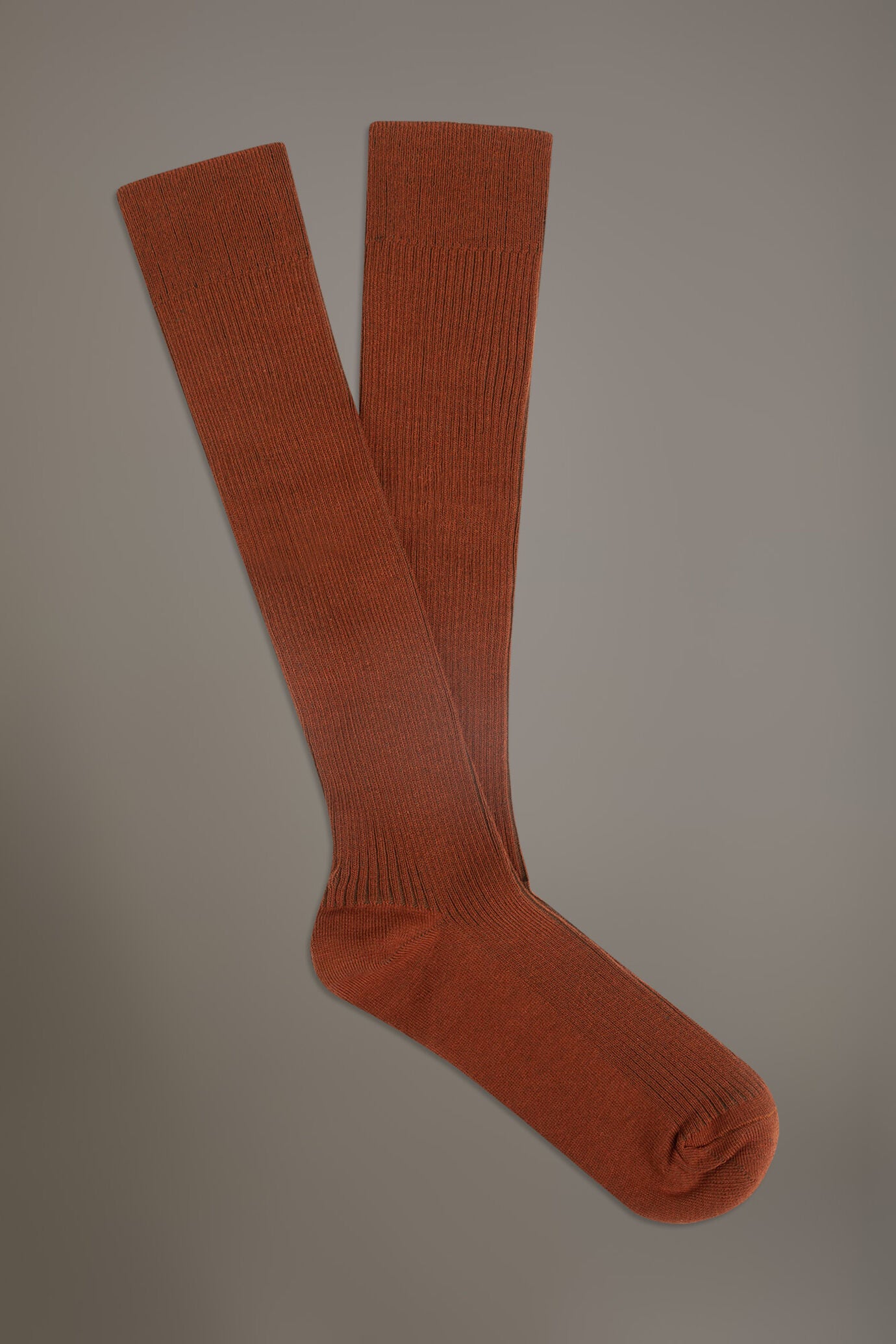 Long socks in ribbed knit made in Italy