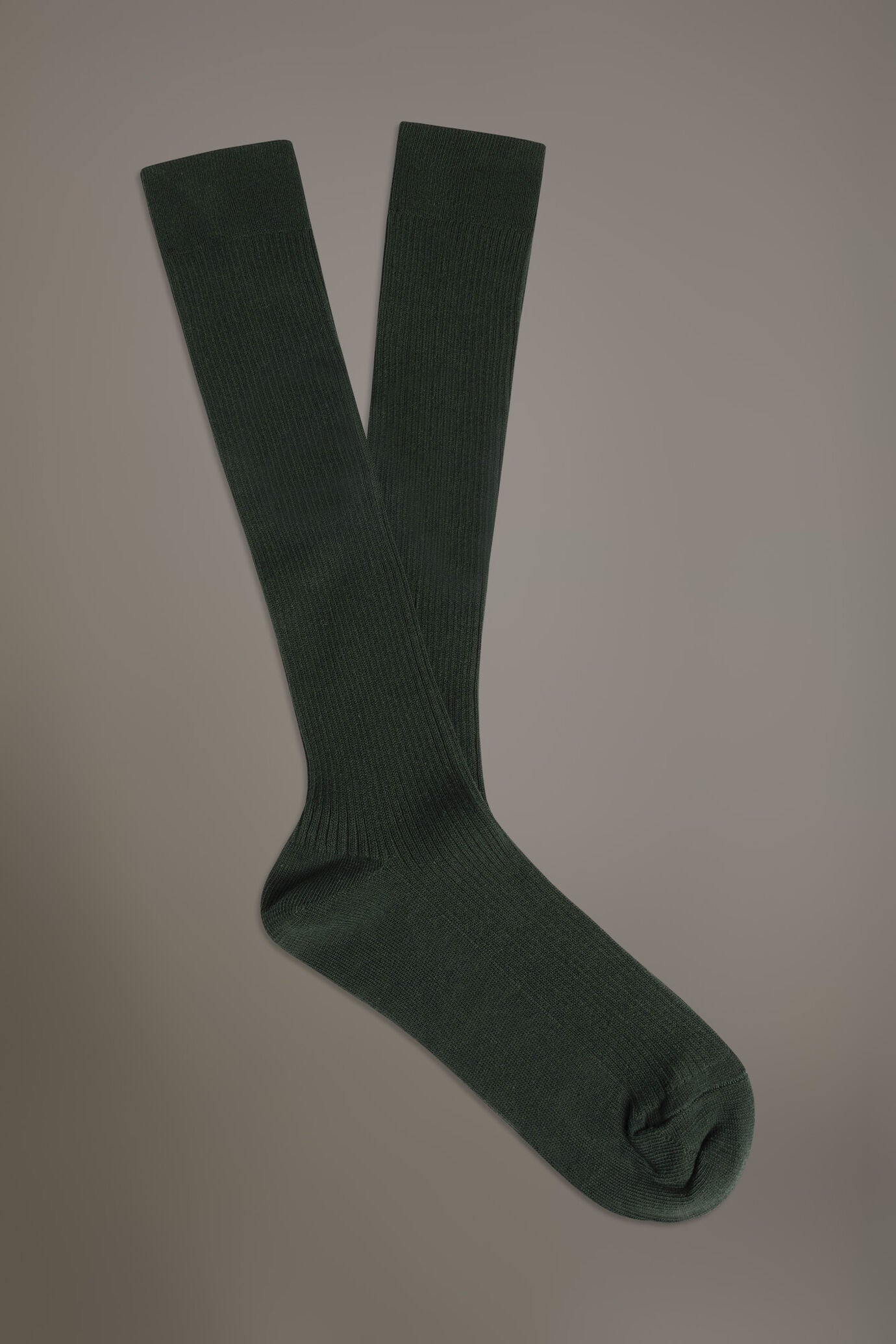 Long socks in ribbed knit made in Italy