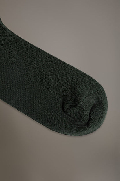 Long socks in ribbed knit made in Italy