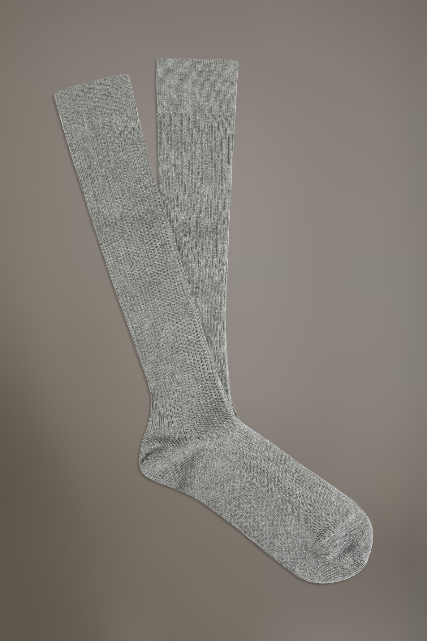 Long socks in ribbed knit made in Italy