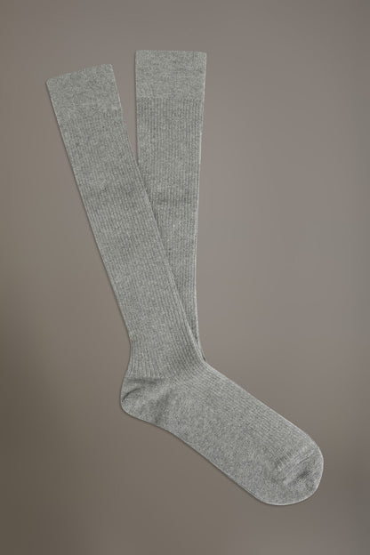 Long socks in ribbed knit made in Italy