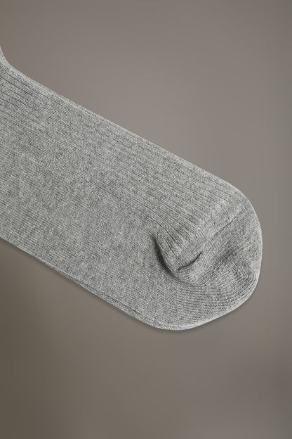 Long socks in ribbed knit made in Italy