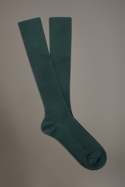 Long socks in ribbed knit made in Italy