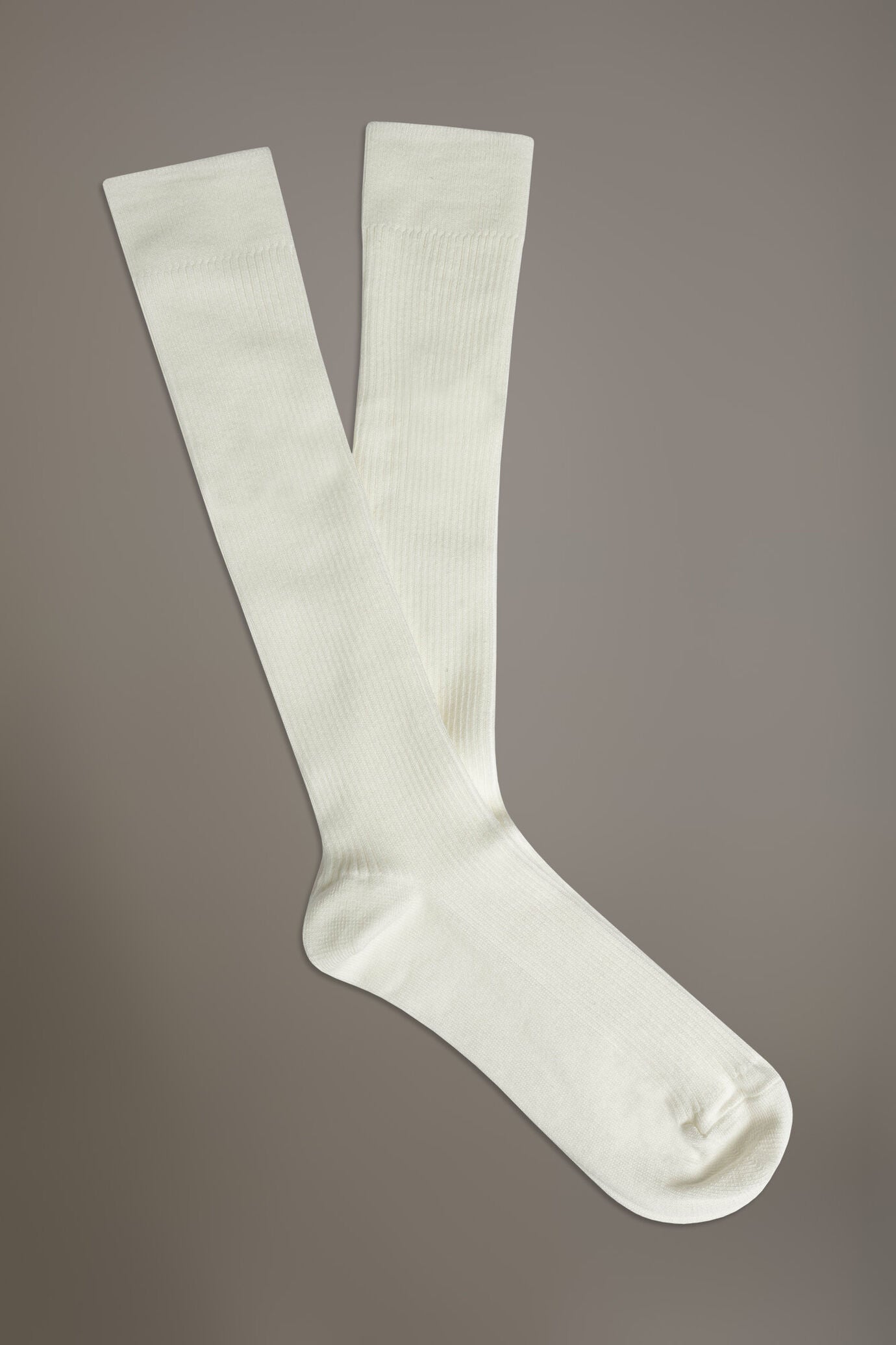 Long socks in ribbed knit made in Italy