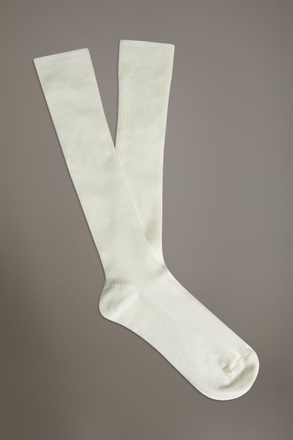 Long socks in ribbed knit made in Italy