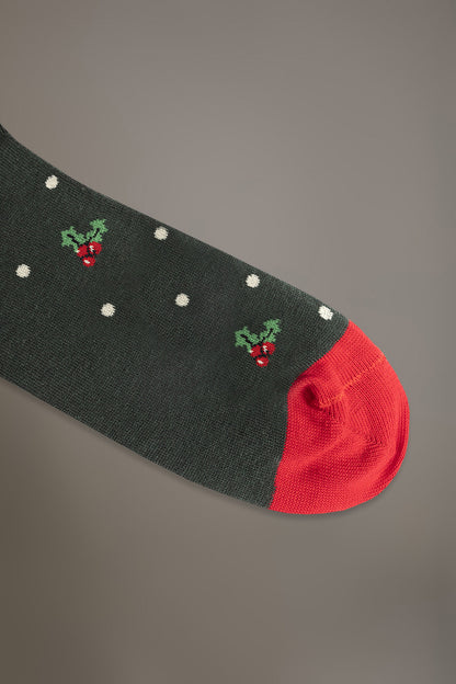 Long socks in stockinette stitch made in Italy