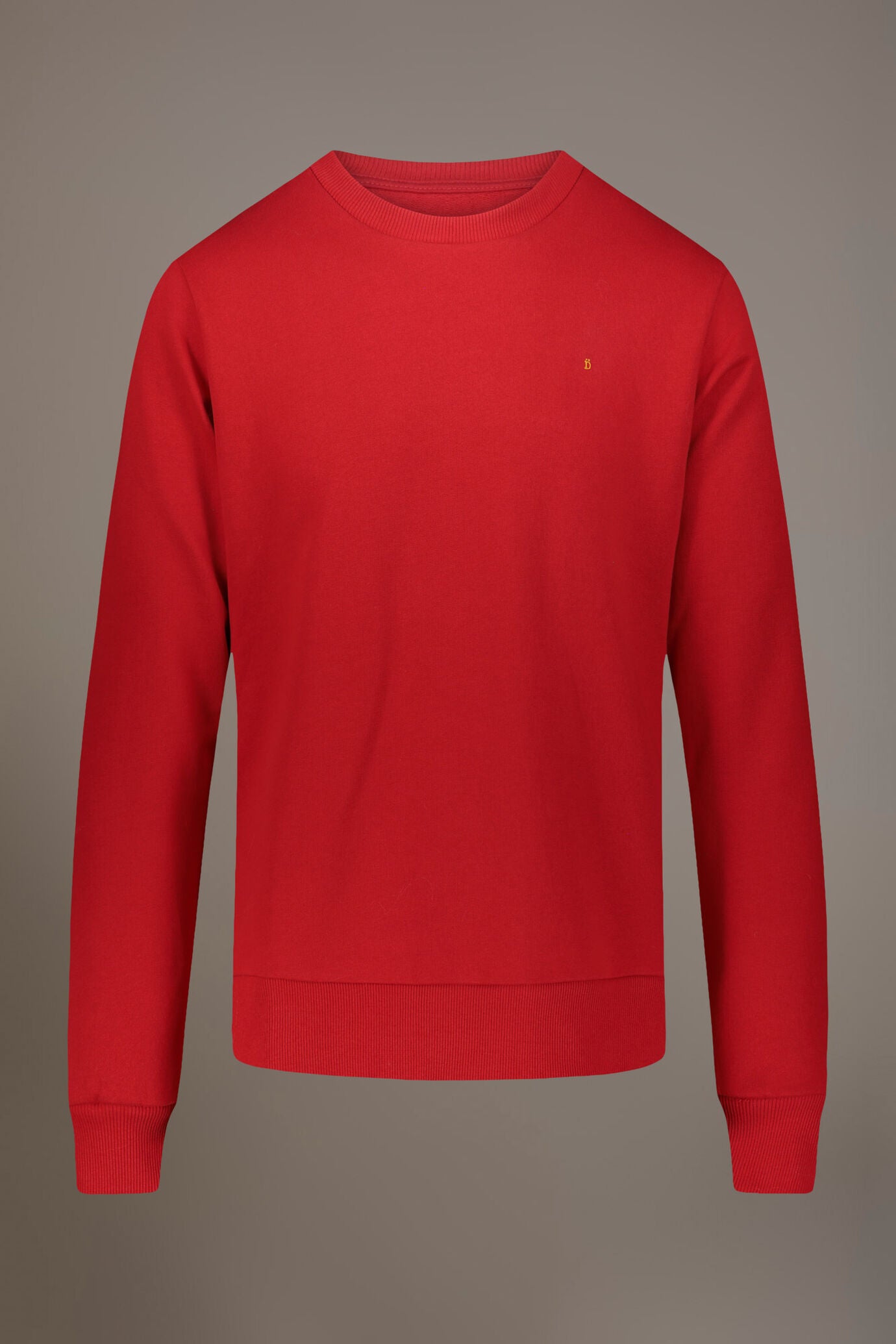 Round neck 100% cotton sweatshirt made in Italy