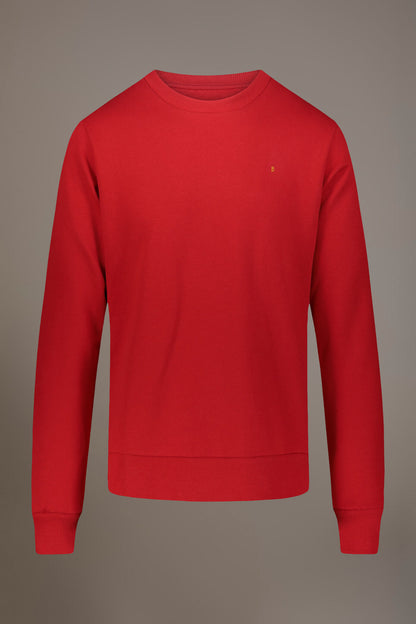 Round neck 100% cotton sweatshirt made in Italy