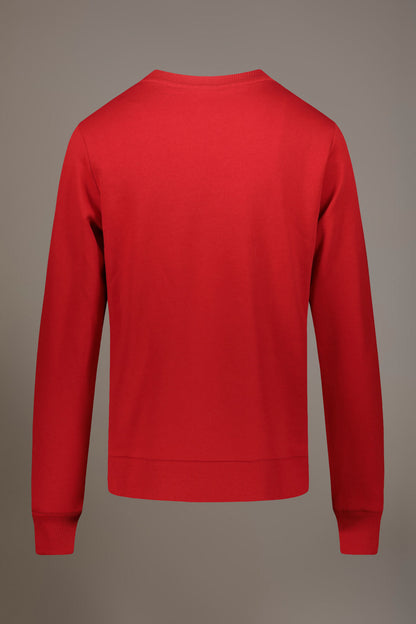 Round neck 100% cotton sweatshirt made in Italy