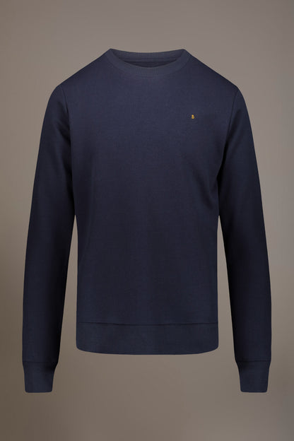 Round neck 100% cotton sweatshirt made in Italy
