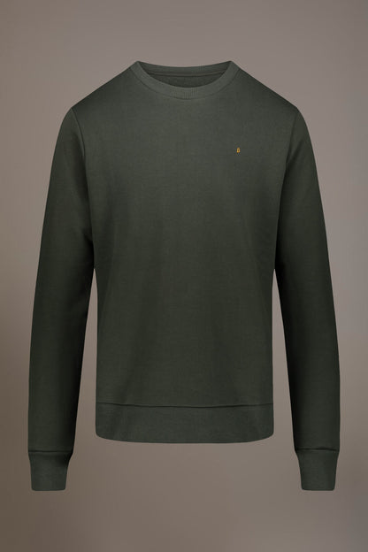 Round neck 100% cotton sweatshirt made in Italy