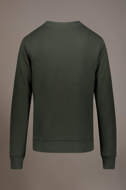 Round neck 100% cotton sweatshirt made in Italy