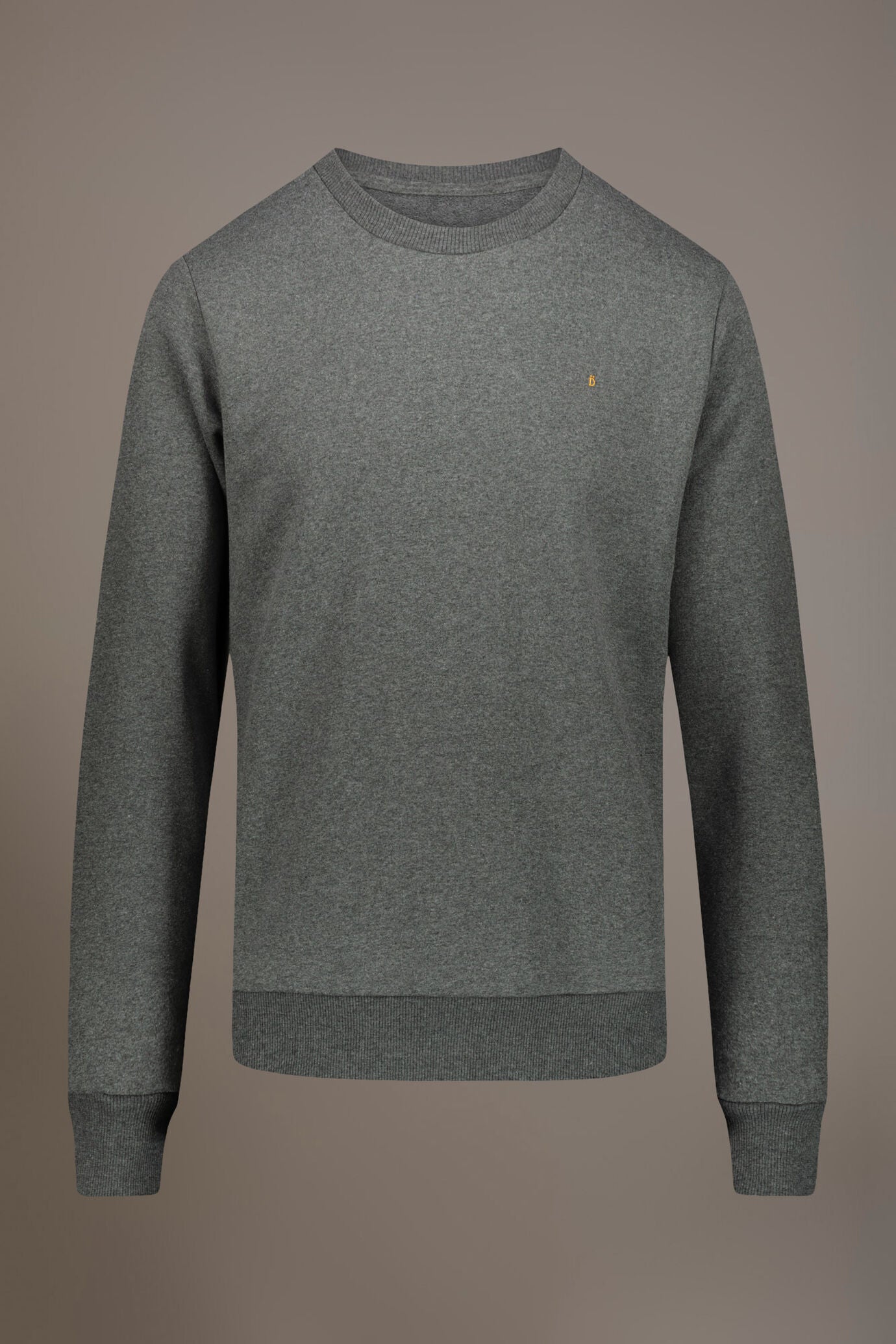 Round neck 100% cotton sweatshirt made in Italy