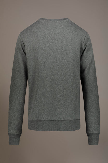 Round neck 100% cotton sweatshirt made in Italy