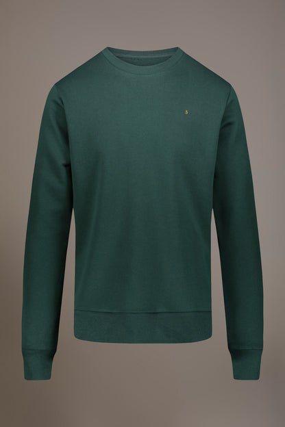 Round neck 100% cotton sweatshirt made in Italy