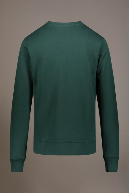 Round neck 100% cotton sweatshirt made in Italy