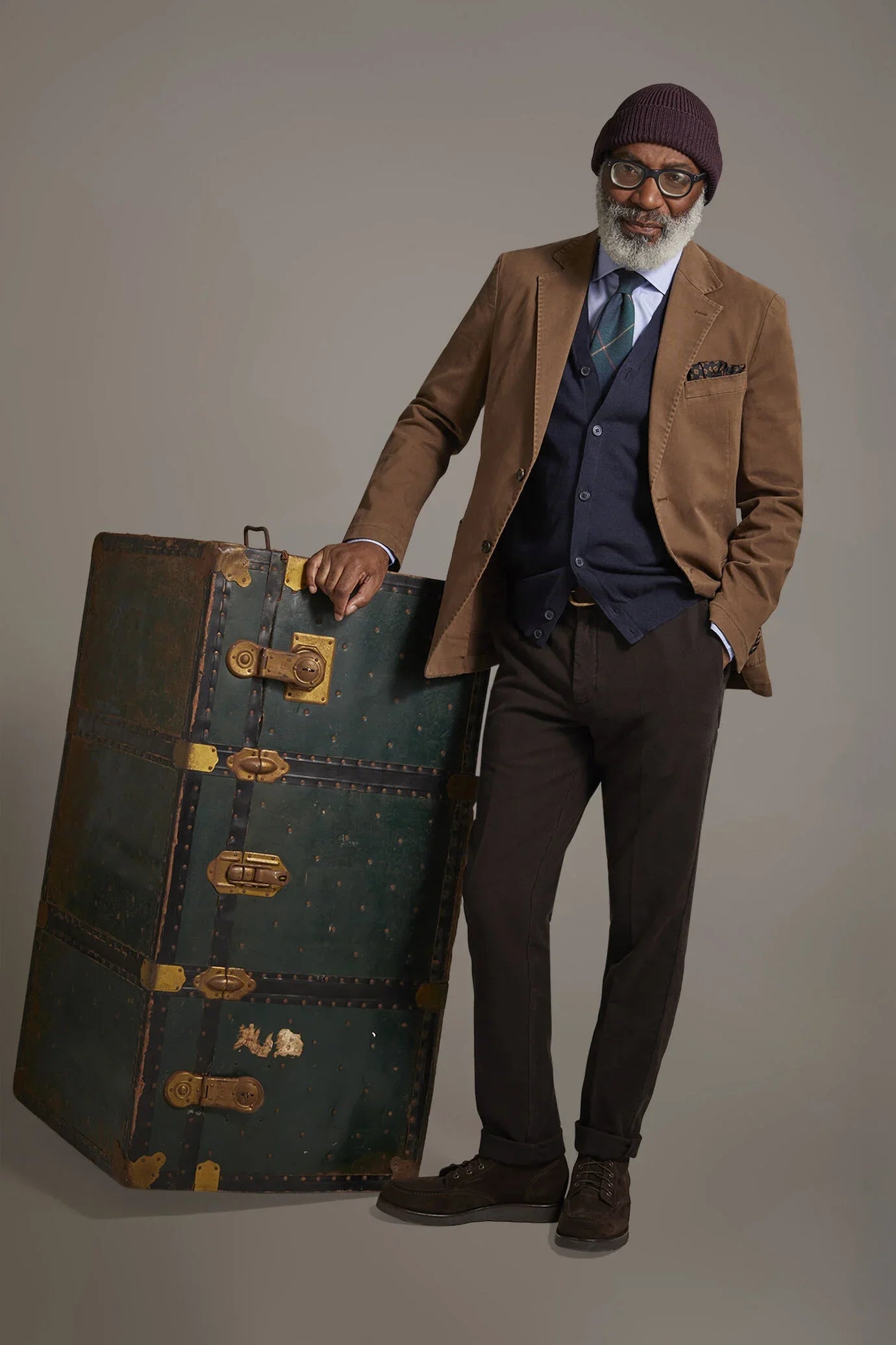 Single-breasted jacket with patch pocket