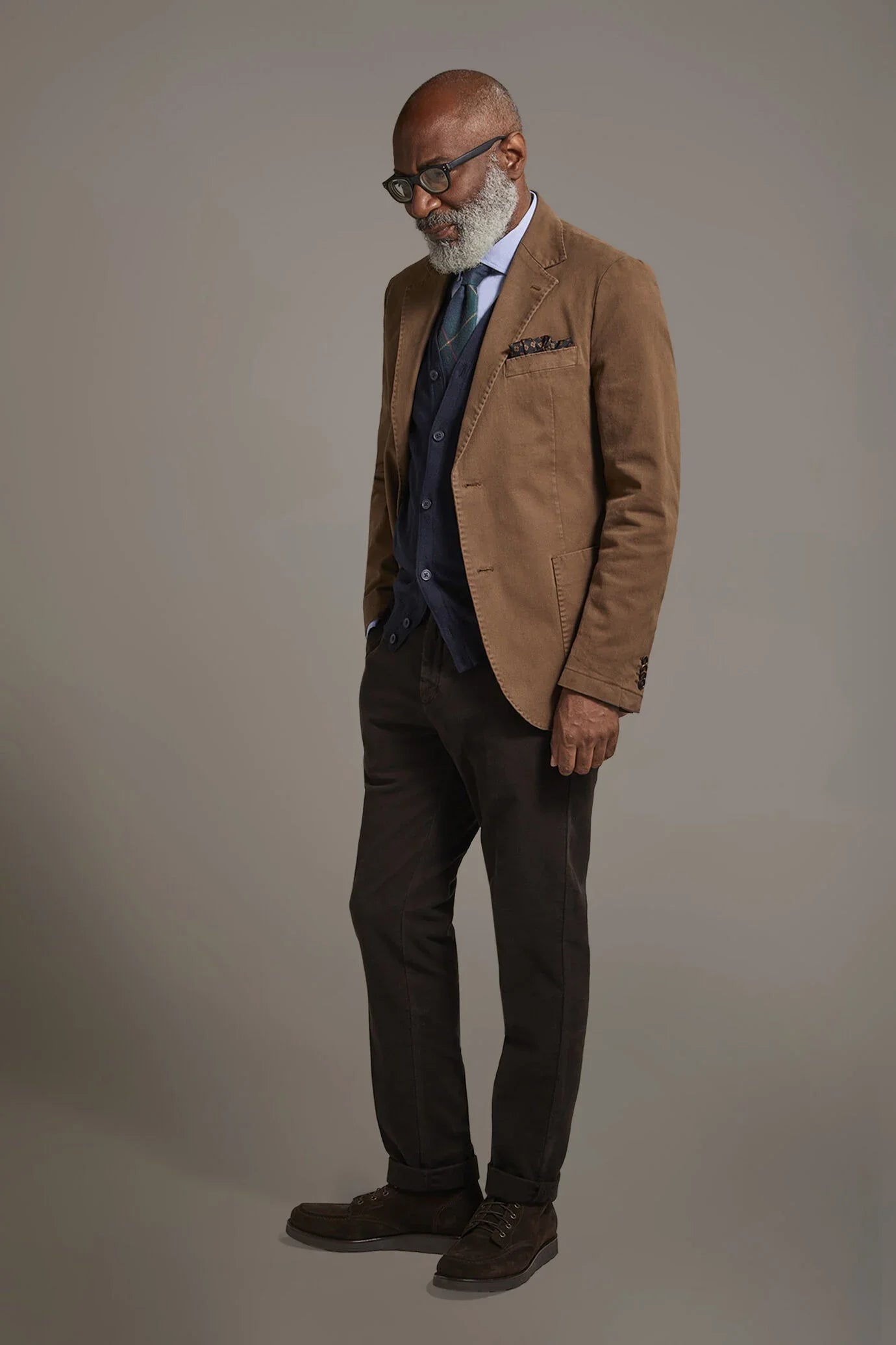 Single-breasted jacket with patch pocket