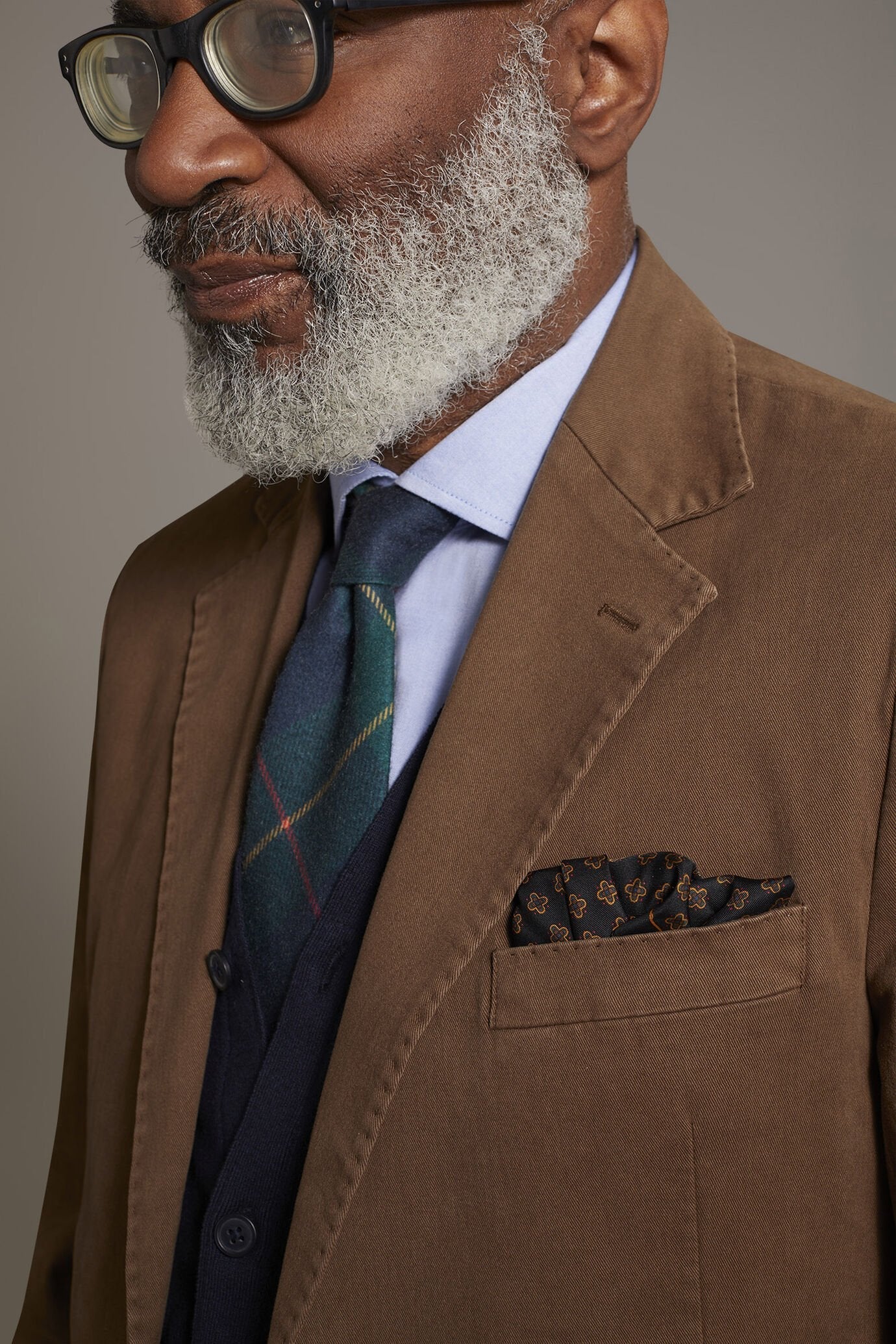 Single-breasted jacket with patch pocket