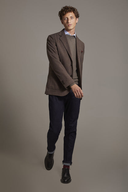 Single-breasted jersey jacket