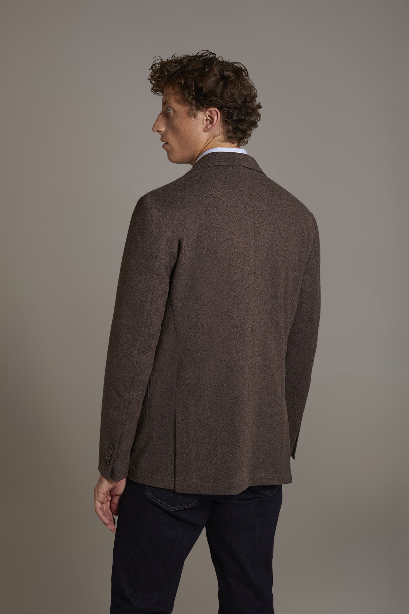 Single-breasted jersey jacket
