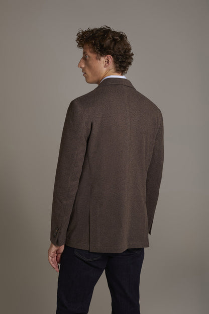 Single-breasted jersey jacket