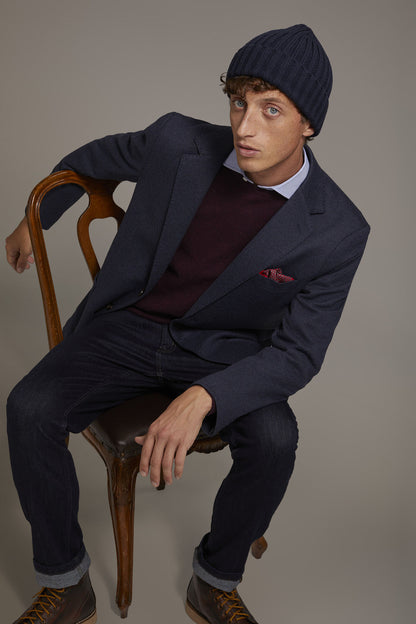 Single-breasted jersey jacket