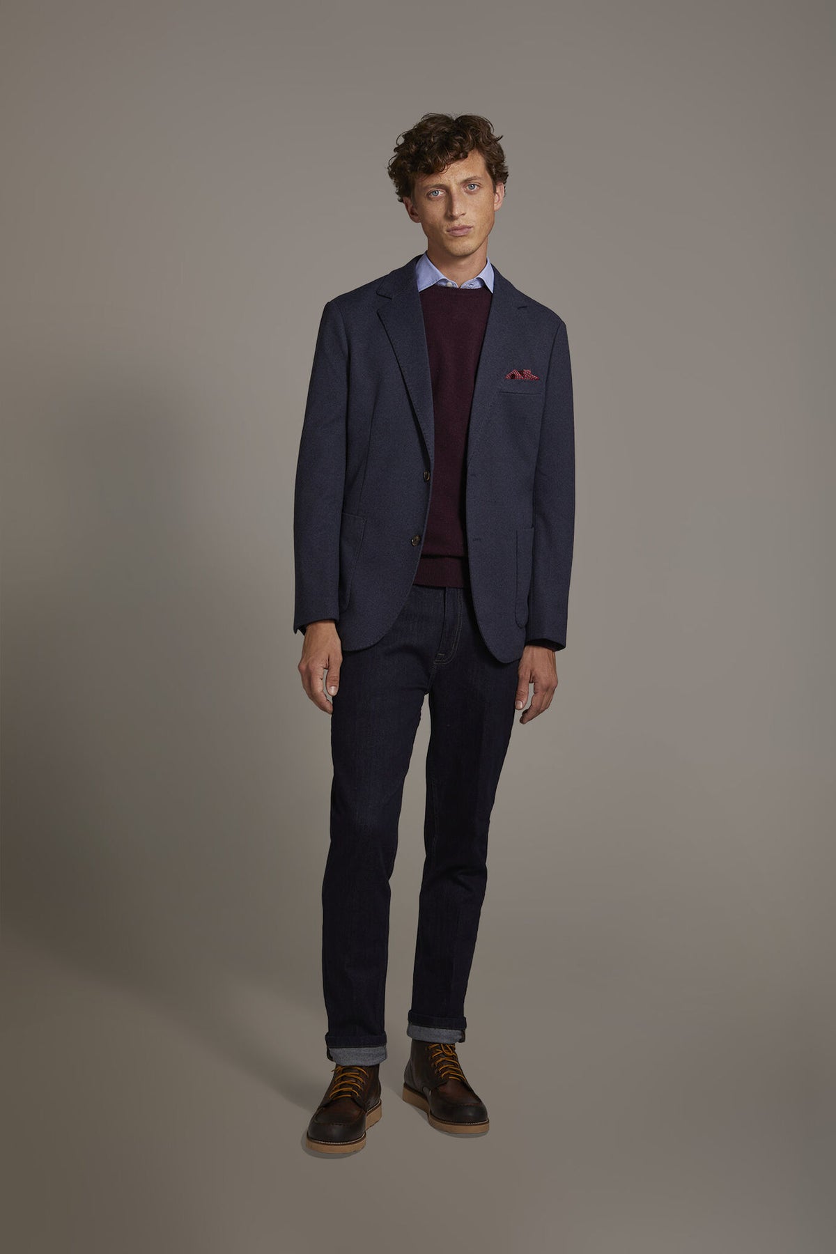 Single-breasted jersey jacket