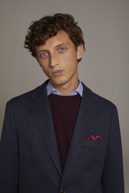 Single-breasted jersey jacket