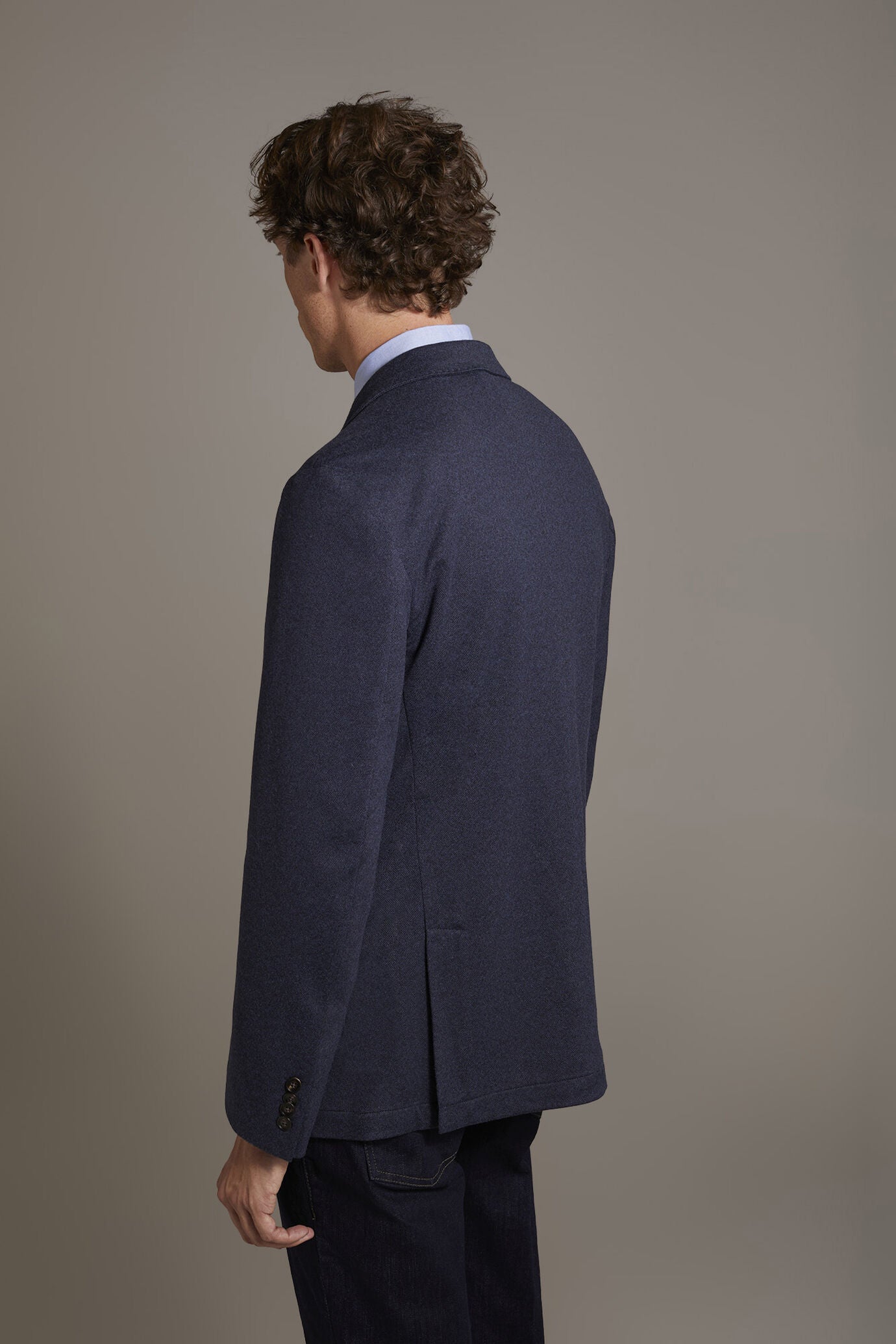 Single-breasted jersey jacket