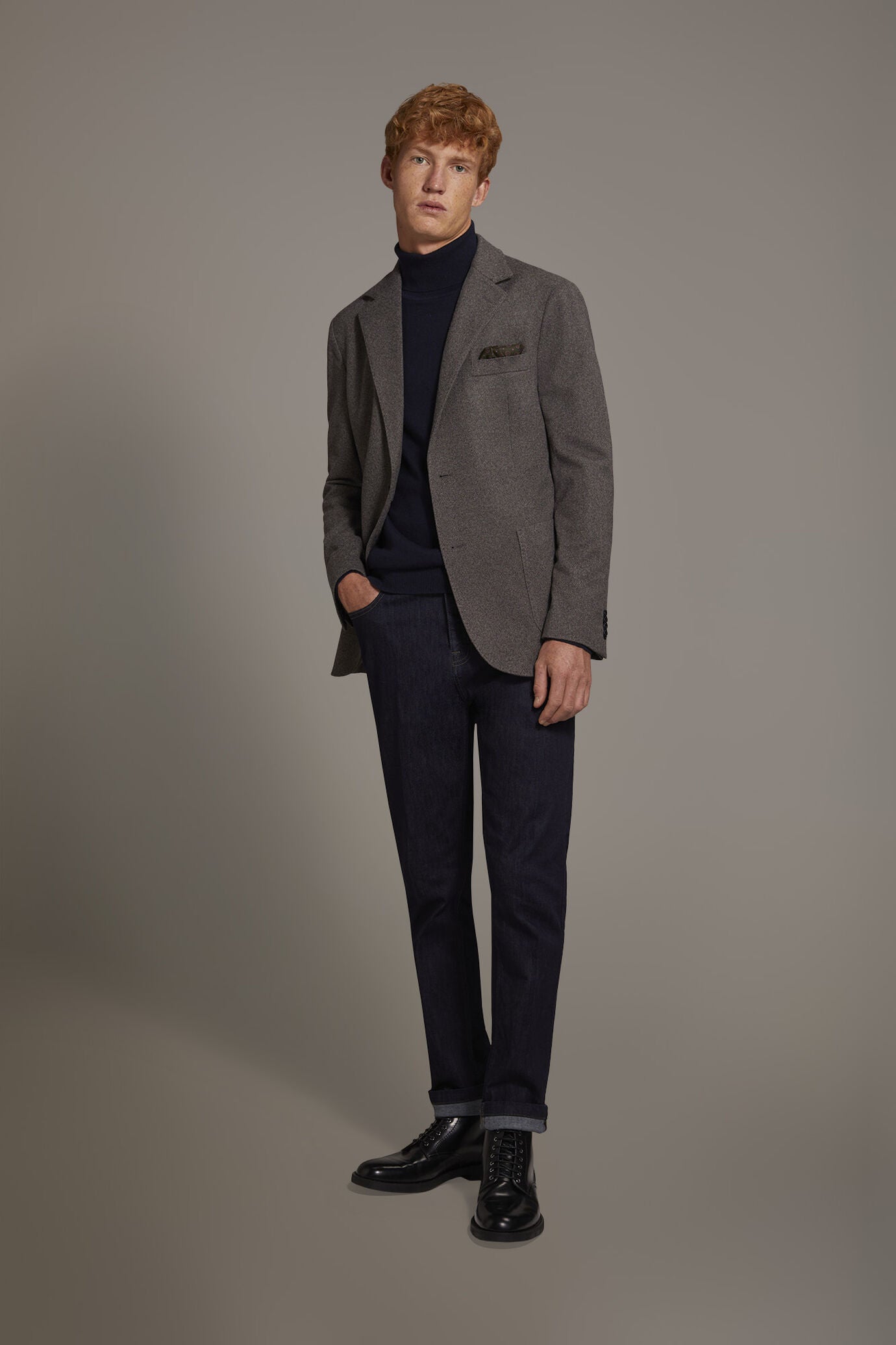 Single-breasted jersey jacket