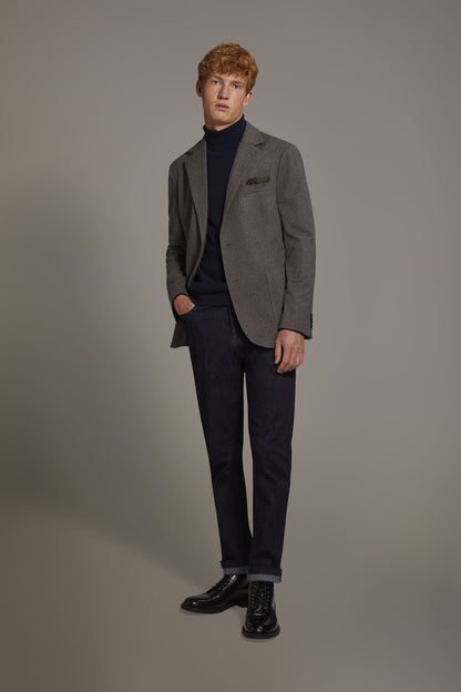 Single-breasted jersey jacket