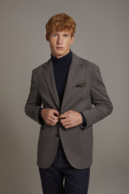 Single-breasted jersey jacket