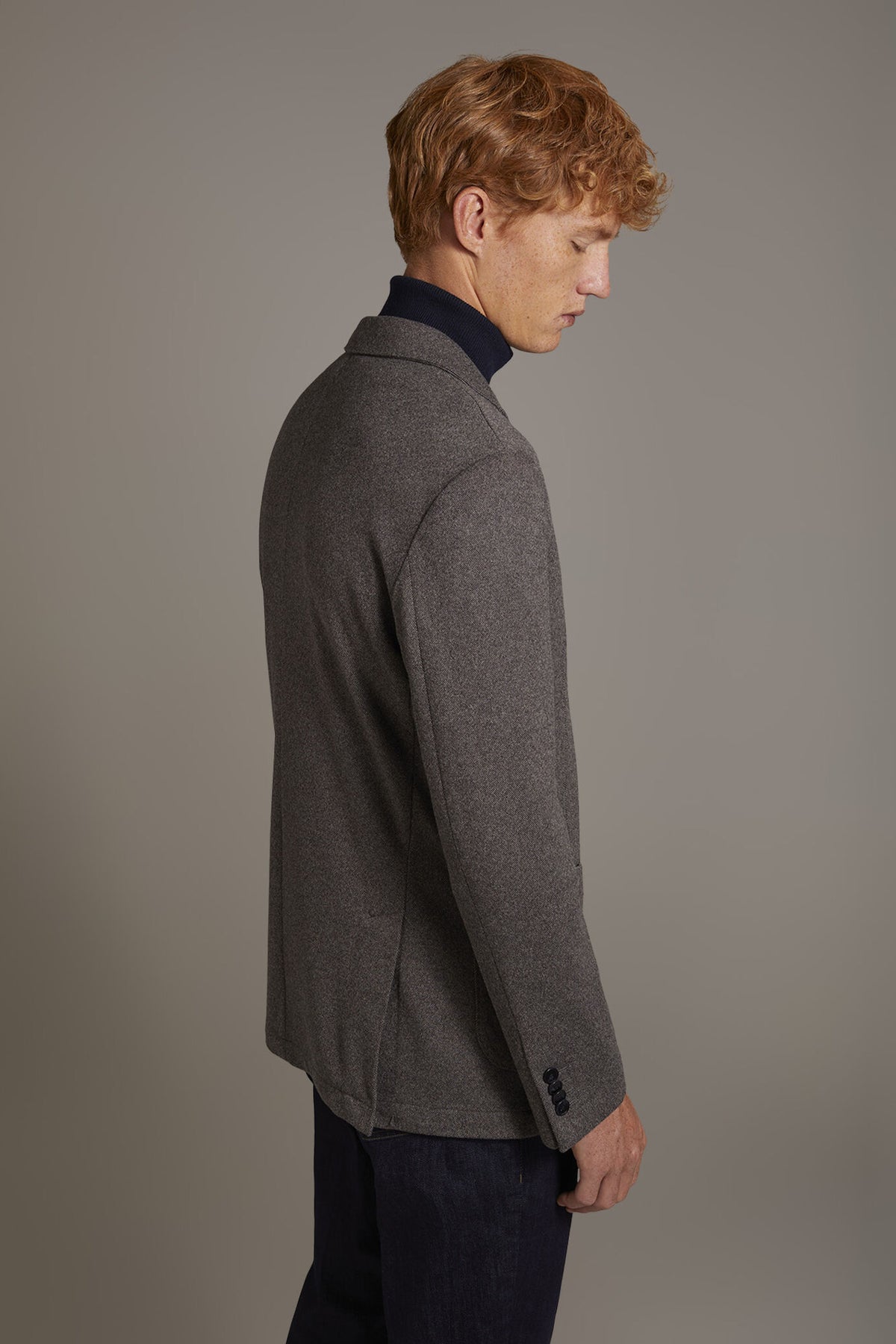 Single-breasted jersey jacket