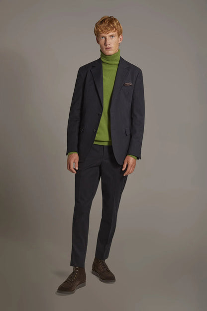 Single-breasted jacket with flap pocket