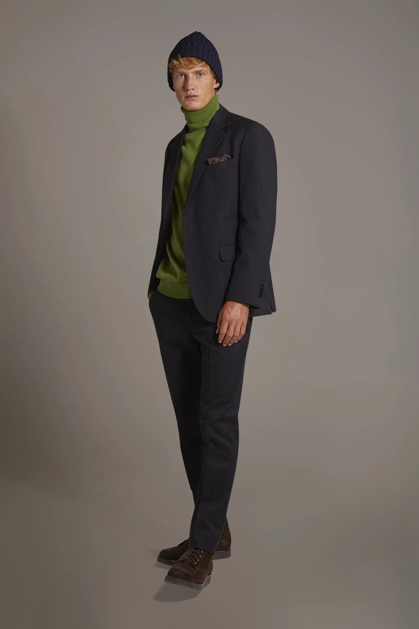 Single-breasted jacket with flap pocket