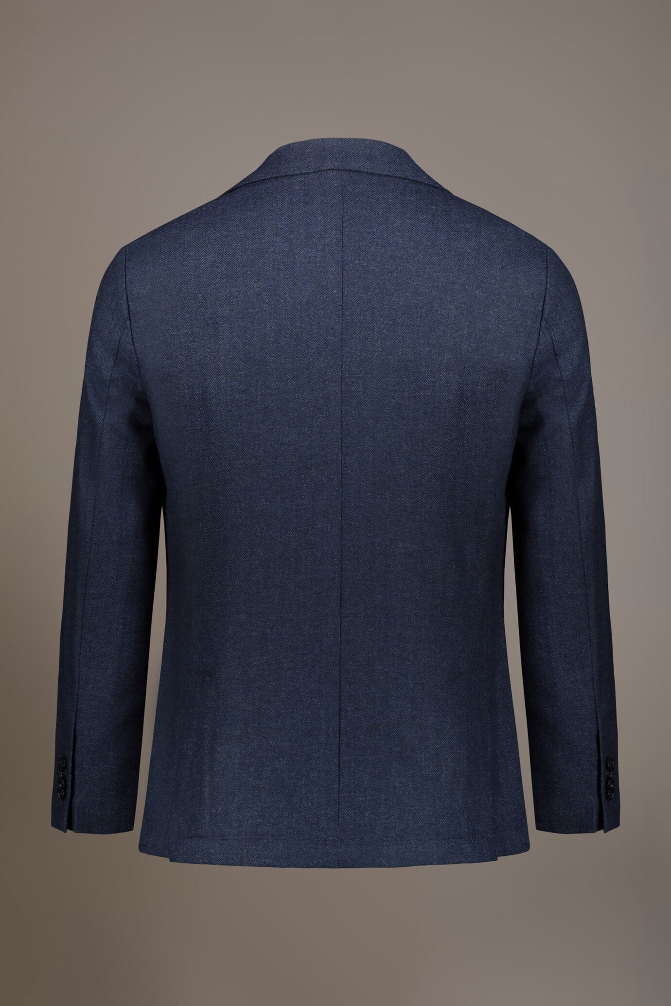 Single-breasted jacket with patch pockets in wool blend