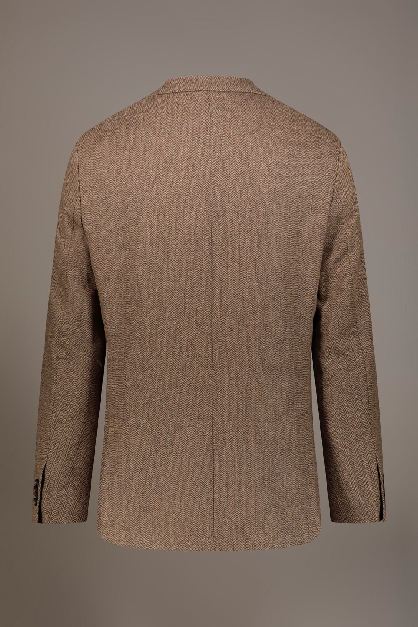 Single-breasted jacket with patch pockets in wool blend