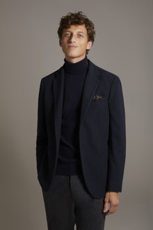 Single-breasted jersey jacket with patch pockets made in Italy